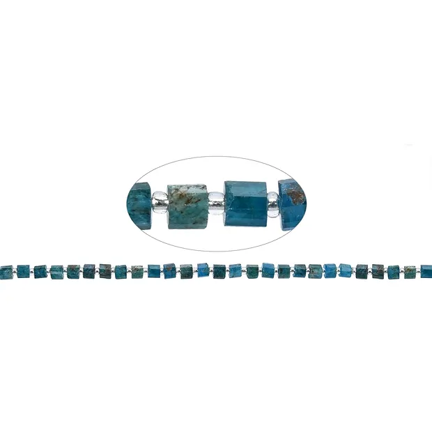 Strang Zylinder, Apatit (stab.), facettiert, 05-06 x 05mm (39cm) | Marco Schreier