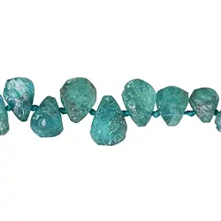 140200626100 Strang Tropfen (roh), Apatit (stab.), 07-08 x 10-13mm, mit Verlauf (44cm) | Marco Schreier