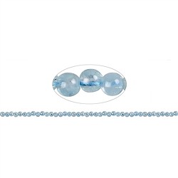 140220100220 Rang de collier boules, Aigue-marine, 03mm | Marco Schreier