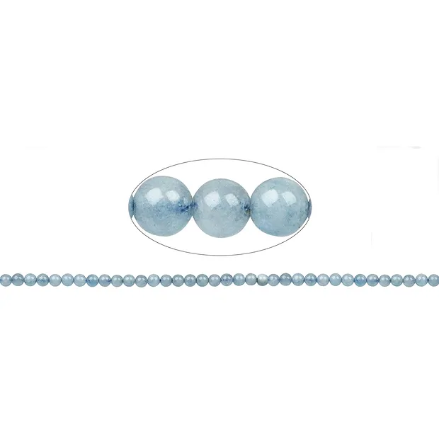 String Beads, Aquamarine, 04mm | minerals trade - gems, healing stones & jewelry