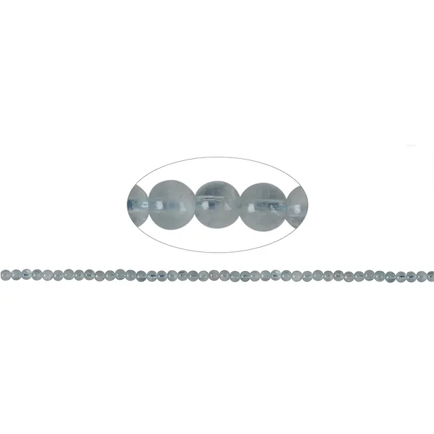 Rang de collier boules, Aigue-marine, 04-05mm | Marco Schreier