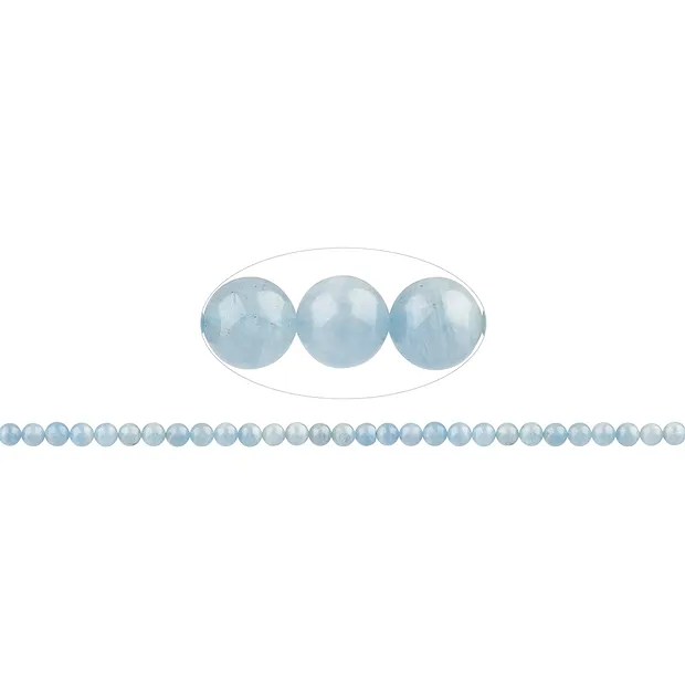 String Beads, Aquamarine, 06mm | minerals trade - gems, healing stones & jewelry