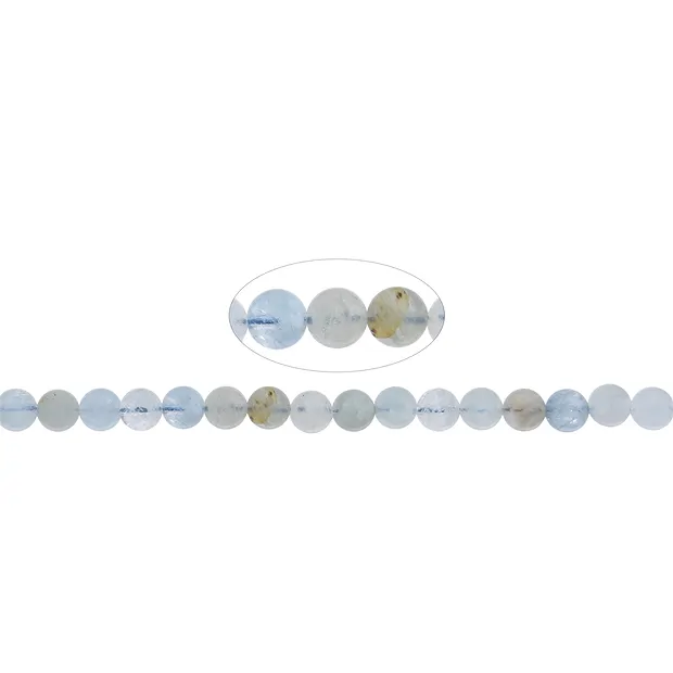 Rang de collier boules, Aigue-marine/Héliodore (clair) B, 06mm | Marco Schreier