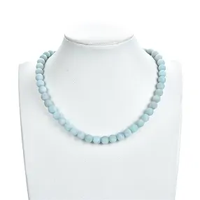 Strang Kugeln, Aquamarin, matt, 08mm (38cm) | Edelsteine, Heilsteine & Schmuck