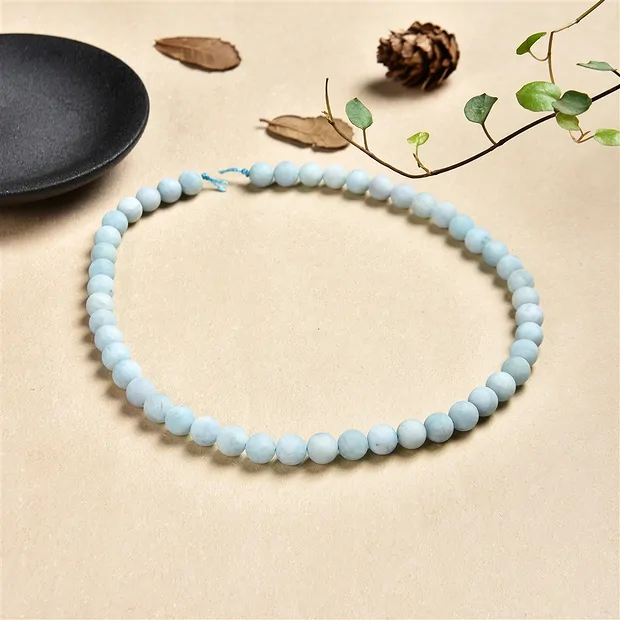 Strang Kugeln, Aquamarin, matt, 08mm (38cm) | Edelsteine, Heilsteine & Schmuck