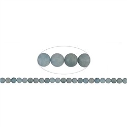 140220100710 Rang de collier boules, Aigue-marine, mat, 08mm (38cm) | Marco Schreier