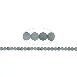 140220100710 Rang de collier boules, Aigue-marine, mat, 08mm (38cm) | Marco Schreier