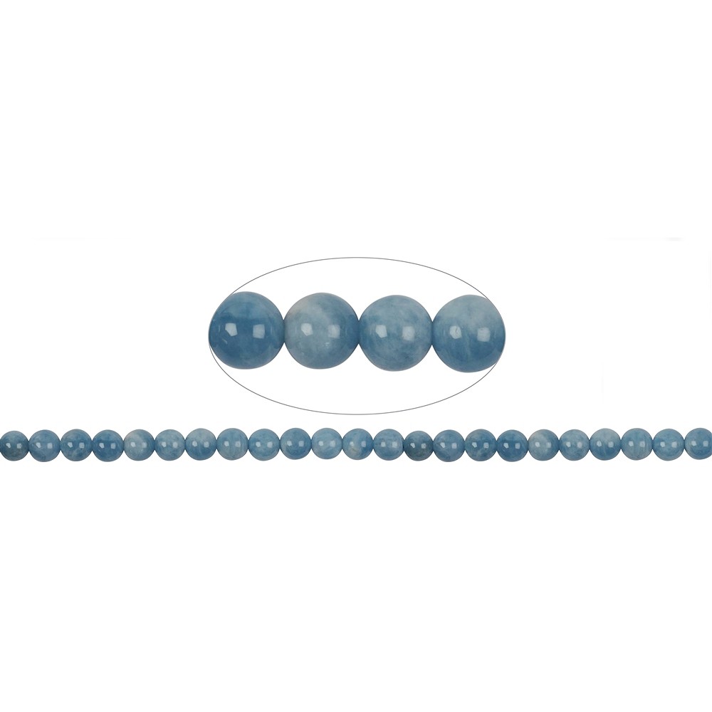 Filo di perline, Acquamarina, 08 mm | Gemme Schreier, pietre curative e gioielli