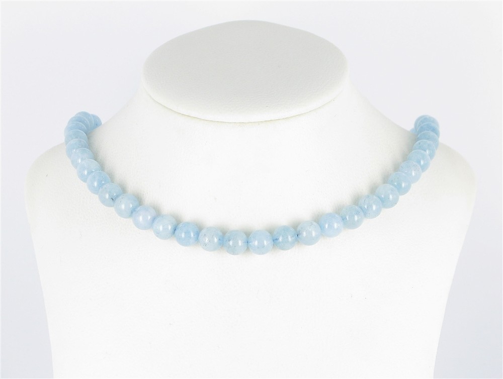 String Beads, Aquamarine, 09mm | minerals trade - gems, healing stones & jewelry