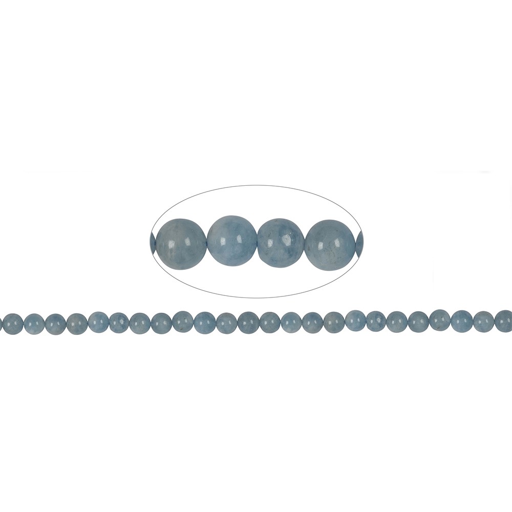 String Beads, Aquamarine, 09mm | minerals trade - gems, healing stones & jewelry