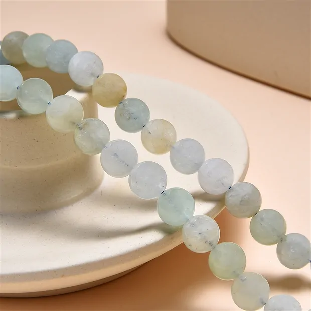 Rang de collier boules, Aigue-marine/Héliodore (clair), 10mm | Marco Schreier