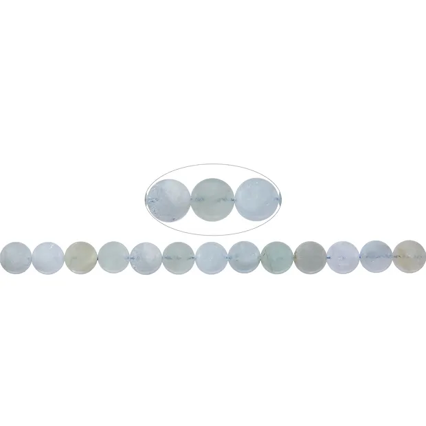 Rang de collier boules, Aigue-marine/Héliodore (clair), 10mm | Marco Schreier