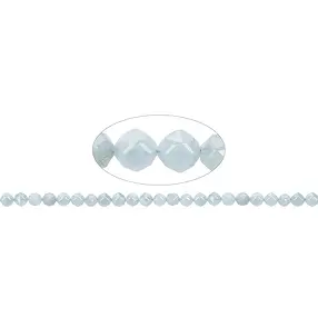 Rang de colliers boules, Aigue-marine, à facettes, 08mm (39cm) | Marco Schreier