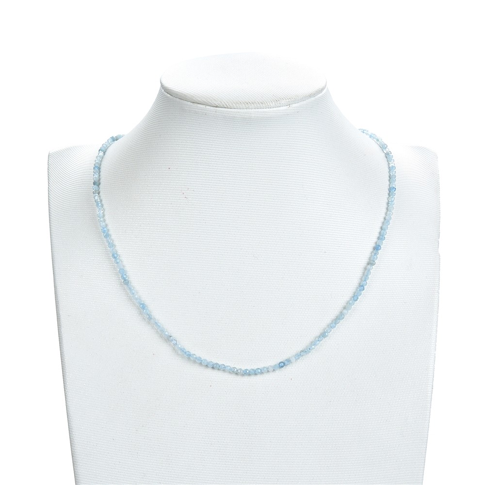String Beads, Aquamarine, faceted, 02mm (39cm) | gems, healing stones & jewelry