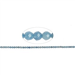 140220104020 Rang de colliers boules, Aigue-marine, à facettes, 02mm (39cm) | Marco Schreier