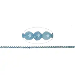 140220104020 Strang Kugeln, Aquamarin, facettiert, 02mm (39cm) | Marco Schreier