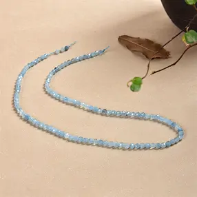 Strang Kugeln, Aquamarin (hell/dunkel), facettiert, 03mm (39cm) | Marco Schreier