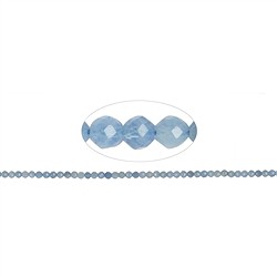 140220104820 Strang Kugeln, Aquamarin (hell/dunkel), facettiert, 03mm (39cm) | Marco Schreier