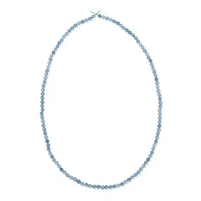 String Beads, Aquamarine (dark), faceted, 03mm (39cm) | Marco Schreier