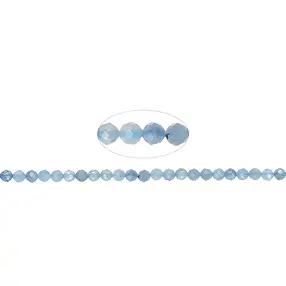 String Beads, Aquamarine (dark), faceted, 03mm (39cm) | Marco Schreier