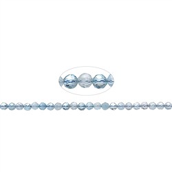 140220104924 Strang Kugeln, Aquamarin A, facettiert, 04mm | Edelsteine, Heilsteine & Schmuck