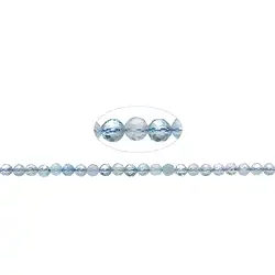 140220104924 Strang Kugeln, Aquamarin A, facettiert, 04mm | Edelsteine, Heilsteine & Schmuck