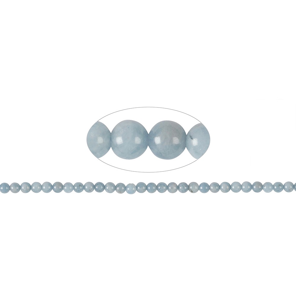 Filo di perline, Acquamarina A, 05-06 mm | grossista gemme e pietre curative