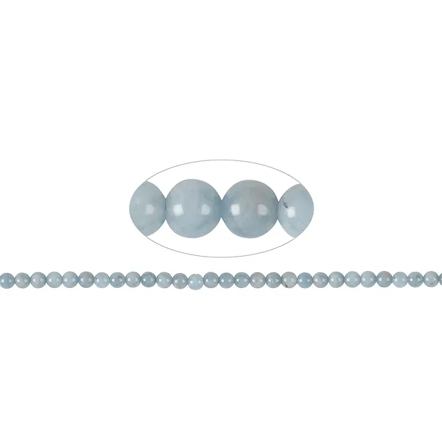 Strang Kugeln, Aquamarin A, 05-06mm | Schreier Edelsteine, Heilsteine & Schmuck