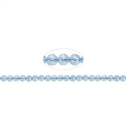 140220109922 Rang de colliers boules, Aigue-marine, &#xE0; facettes, 04mm | Marco Schreier