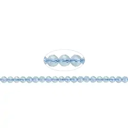 140220109922 Strang Kugeln, Aquamarin, facettiert, 04mm | GH Edelsteine, Heilsteine & Schmuck