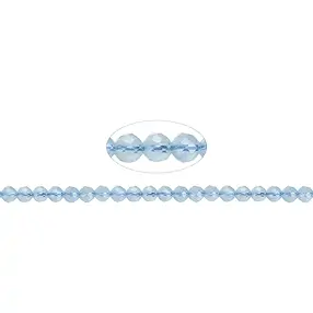 Strang Kugeln, Aquamarin, facettiert, 04mm | GH Edelsteine, Heilsteine & Schmuck