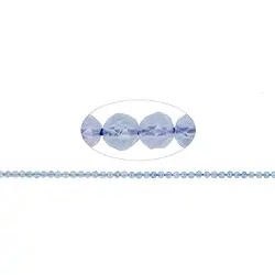 140220110027 Rang de collier boules, Aigue-marine A, à facettes, 02,0 - 02,5mm (39cm) | Marco Schreier