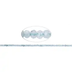 140220111021 Rang de collier boules, Aigue-marine, à facettes, 03-03,5mm (39cm) | Marco Schreier