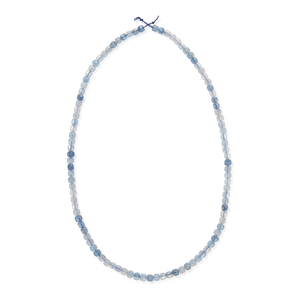 Strand cube, Aquamarine (light/dark), faceted, 04mm (39cm) | Marco Schreier