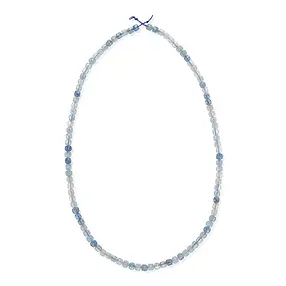 Stringed beads, Aquamarine (light/dark), 04mm, faceted (39cm) | Marco Schreier