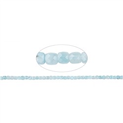 140220208420 Strang Würfel, Aquamarin (blau-grün), facettiert, 04mm | Marco Schreier