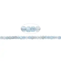 140220208421 Strand cube, Aquamarine (light blue), faceted, 04mm | Marco Schreier