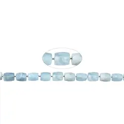 140220208620 Strand cuboid, aquamarine, faceted, 16 x 11-12mm | Marco Schreier