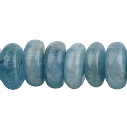 140220306720 Rang de colliers Boutons, Aigue-marine, 05-06 x 11-12mm | Marco Schreier