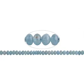 Collar de botones, Aguamarina B, 04 x 06mm | Marco Schreier
