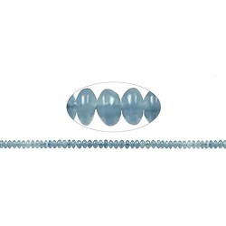 140220314720 Button strand, Aquamarine, 04 x 06mm | wholesaler gems, healing stones & jewelry