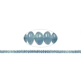 Strang Button, Aquamarin, 04 x 06mm | Schreier Edelsteine, Heilsteine & Schmuck