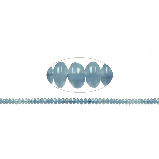 Strang Button, Aquamarin, 04 x 06mm | Schreier Edelsteine, Heilsteine & Schmuck