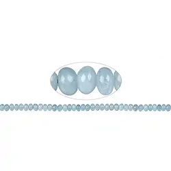 140220314722 Button strand, Aquamarine A, 04 x 06mm | Schreier gems, healing stones & jewelry