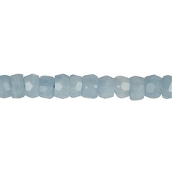 140220316620 Cordón botón, Aguamarina, facetado, 04-05 x 09-10mm | Marco Schreier