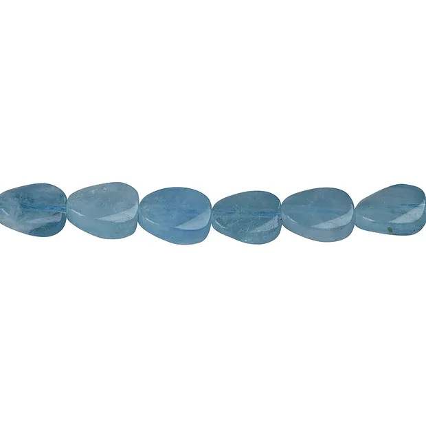 Tiras de Lentes, Aguamarina A, ligeramente retorcidas, 10 x 08mm | Marco Schreier