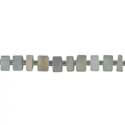 140220403610 Strang "Wheel Shape", Aquamarin, matt, 03-05 x 06-08mm (39cm) | Marco Schreier
