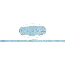 140220408324 Hilo de monedas, Aguamarina A, facetado, 04 - 08mm (48cm) | Marco Schreier
