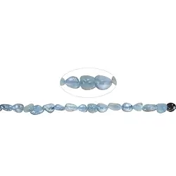 140220604325 Strang Nuggets, Aquamarin, 06 - 08mm (38cm) | Edelsteine, Heilsteine & Schmuck