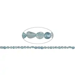 140220604521 Rang de colliers Nuggets, Aigue-marine AA, 07-09mm (39cm) | Marco Schreier
